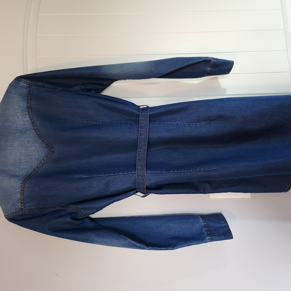 Wrangler Blue Long Sleeve Denim Dress with Belt - Picture 2 of 2